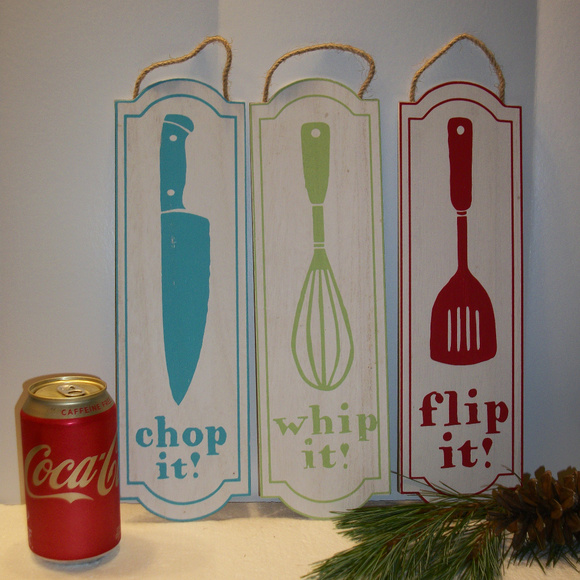 ❄️HP❄️ 3 Wood Kitchen Plaques Kitchen Decor NEW - Picture 2 of 6